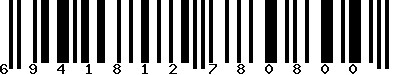 EAN-13 : 6941812780800
