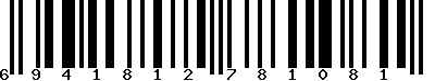 EAN-13 : 6941812781081