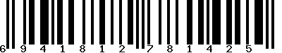 EAN-13 : 6941812781425