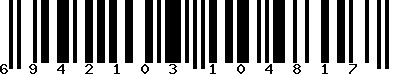 EAN-13 : 6942103104817