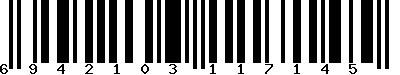EAN-13 : 6942103117145