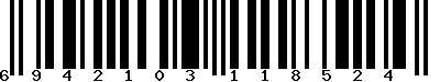 EAN-13 : 6942103118524
