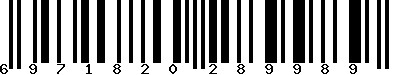 EAN-13 : 6971820289989