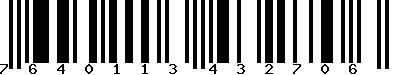 EAN-13 : 7640113432706
