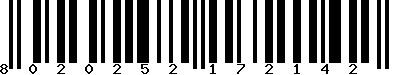 EAN-13 : 8020252172142