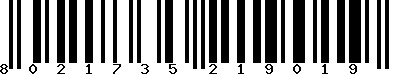 EAN-13 : 8021735219019